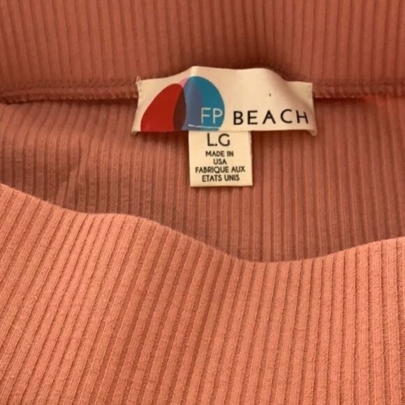 NWT Free People Beach Blush Ribbed Mini Skirt • Casual Coastal Boho Soft Girl - Picture 5 of 6